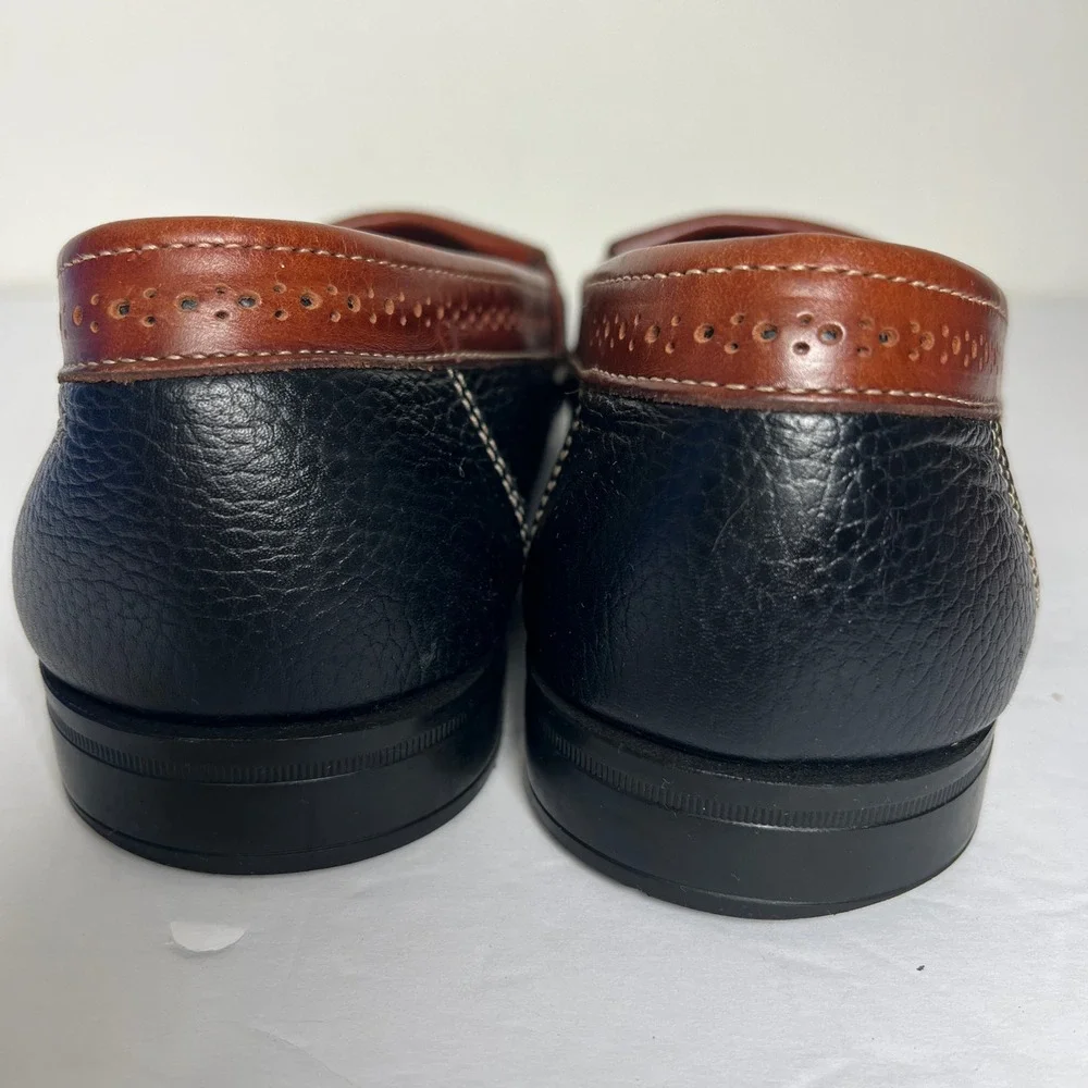 GH Bass Weejuns Mens Black Leather Tassel Kiltie Loafers Dress Shoes Size‎ 9 D